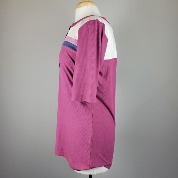 NWT Torrid Ribbed Color Block Henley - Picture 5 of 7